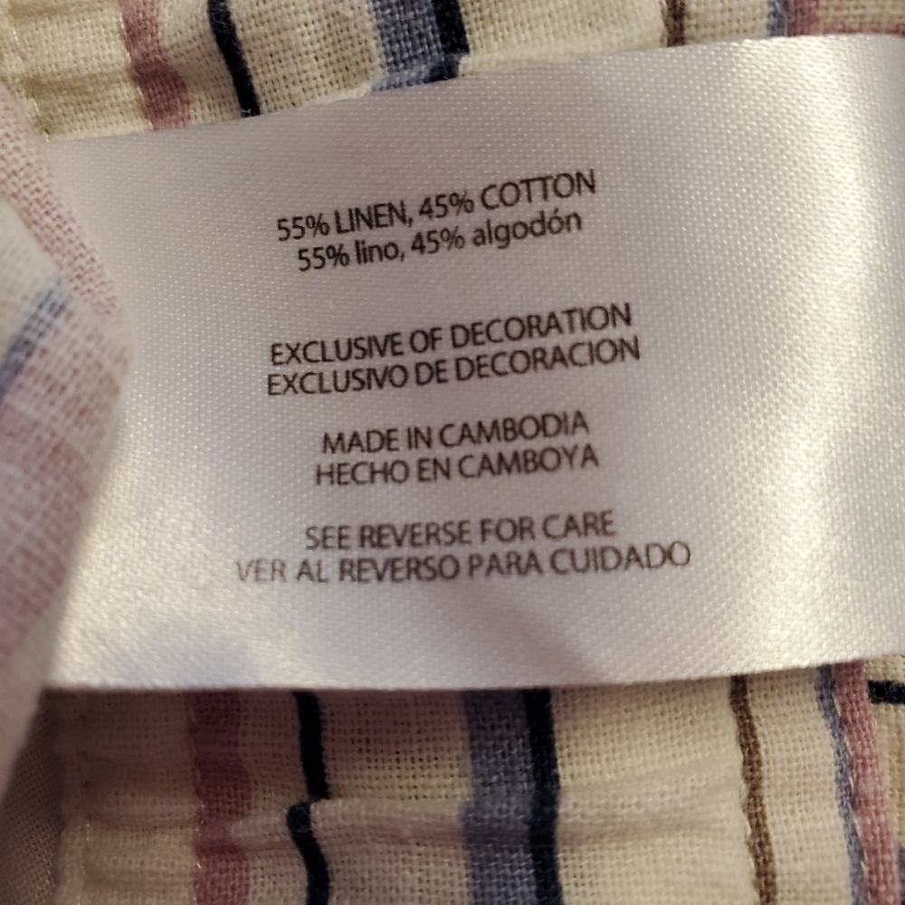 Eddie Bauer Briar Striped Cuffed Linen Shorts - Picture 4 of 4